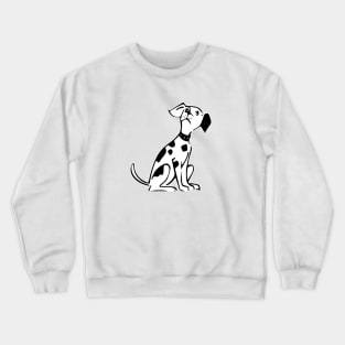 Dalmatian Dog Illustration Crewneck Sweatshirt